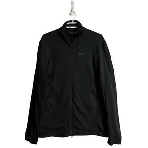 Roots Men's Black Soft Shell Full Zip Long Sleeve Jacket